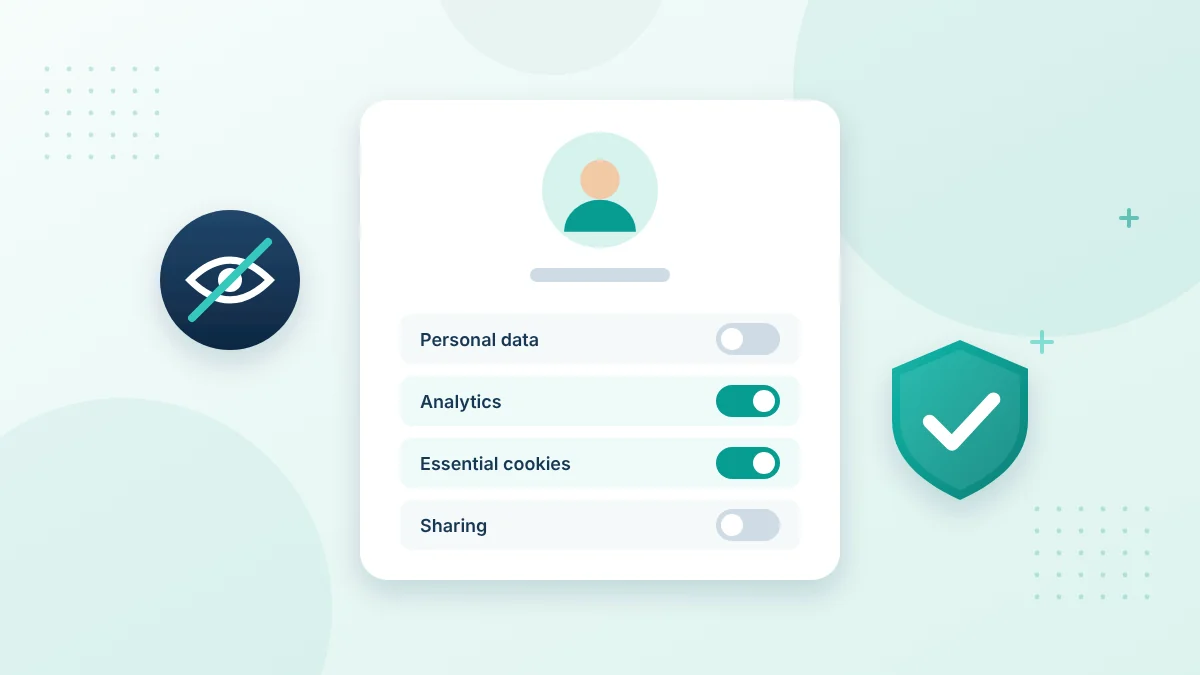 Privacy policy choices for personal data and cookies